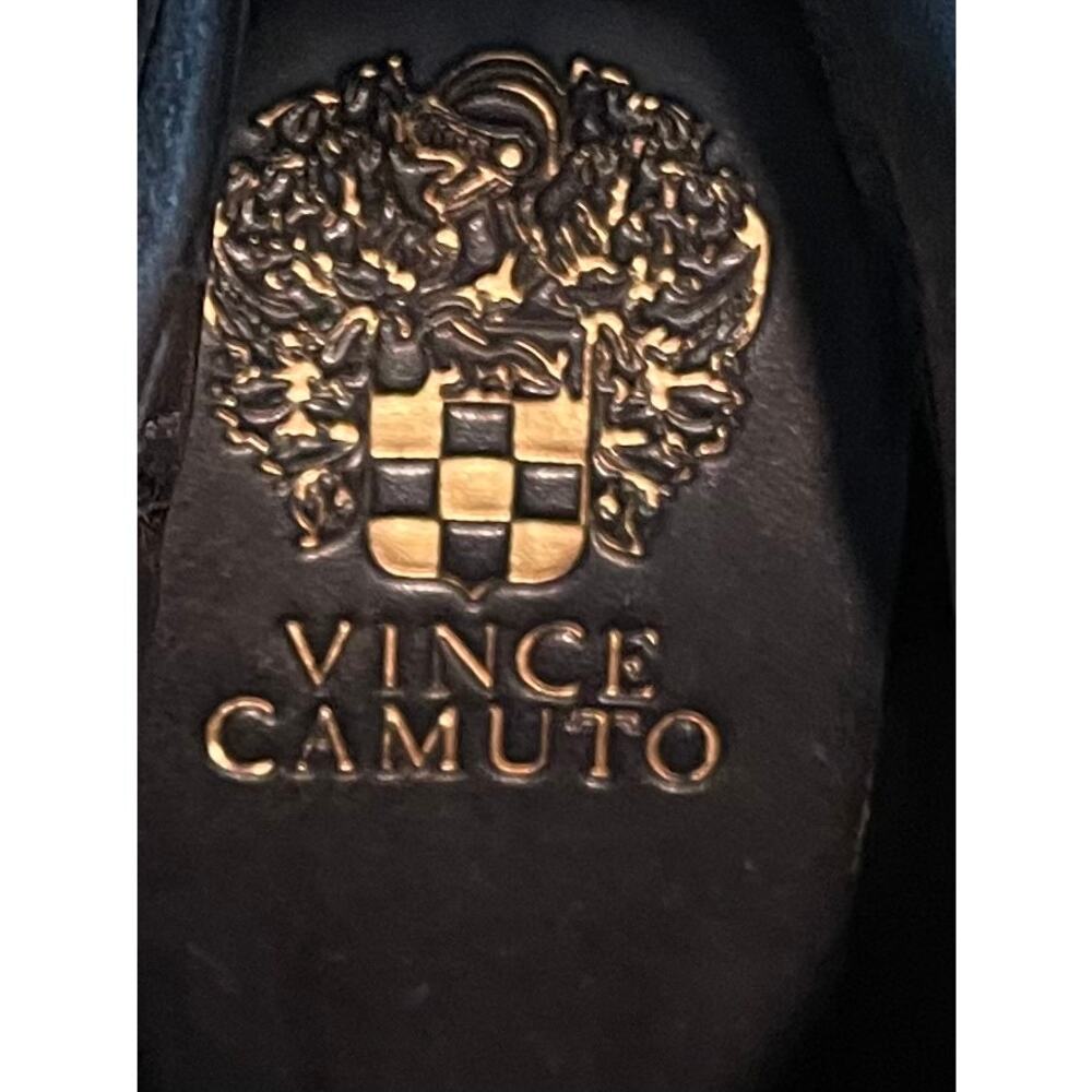 Vince Camuto Chrissa Black Suede Heeled Ankle Booties, Boho Chic, Size 7.5 - Picture 9 of 11